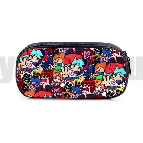 3D Print Game Friday Night Funkin Cosmetic Cases Anime Pencil Case Cartoon Stationery Makeup Zipper Beauty Case Storage Box Bag