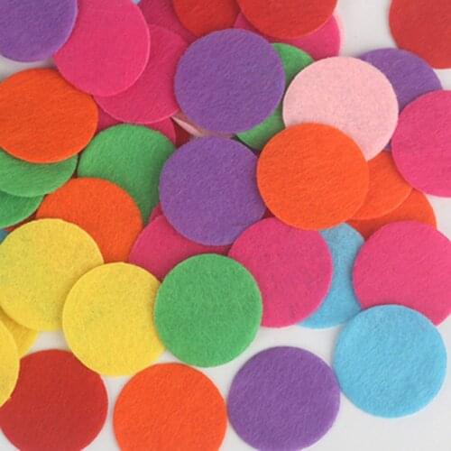 Round Felt Fabric Pads Patch Die Cut Circle Felt Pad for Fabric Flower Hair ropeDIY Handmade Scrapbook badges Accessories