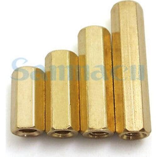Lot 5 M5 Length 8/10/12/15/20/25/30/35/40/45/50mm Female Hex Screw Brass PCB Standoffs Hexagonal Spacer