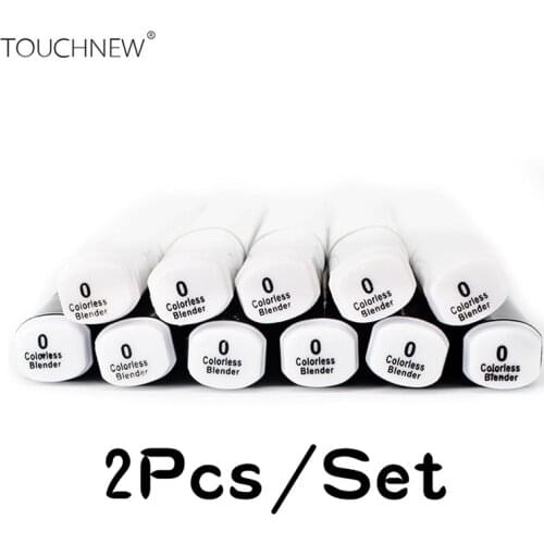 TouchNew 2Pcs/Set Dual Tip Colorless Blender Marker Pen 0# Alcohol Based Marker Pen For Artist School Sketch Stationery