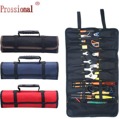 New Hardware tool storage Multifunction Tool Bag Practical Carrying Handles Oxford cloth Roll Bag case For Tool instrument Case