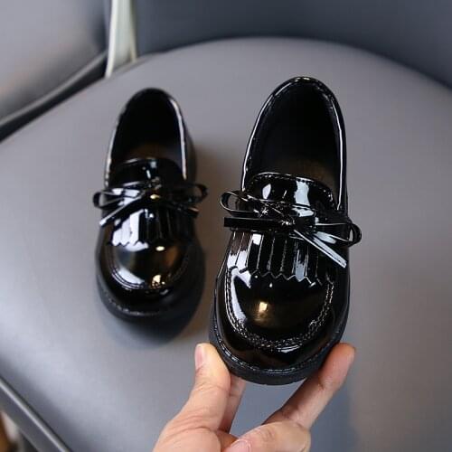 Fashion Tassel Kids Shoes Princess For Little Girls Dress Patent Leather 2021 Children School Shoes 3 4 5 6 7 8 9 10 11 12 Year