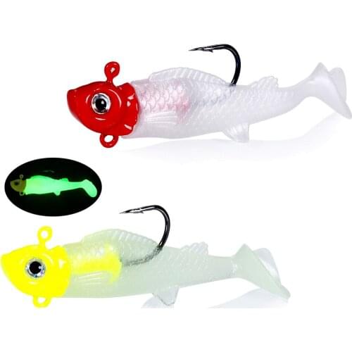1pcs Soft Fishing Lure Wobbler Swimbait Jig Head Tackle Silicone Isca Artificial Bait Carp Fishing Lead Jigging Hook Fish Pesca