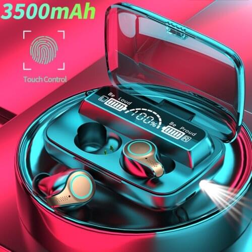 TWS Bluetooth Earphones Wireless Headphones Touch Control Sports Waterproof Headsets HiFi Stereo Earbuds With Microphones