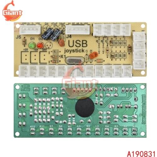 New 5pcs Zero Delay Arcade USB Encoder joystick Circuit Board PC to Joystick Board Kit with Cable