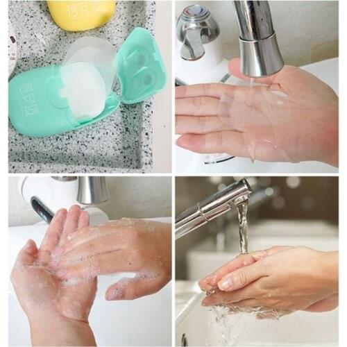 Disposable Portable Cleaning And Sterilizing Soap Paper 20pcs / Box Mini Boxed Soap Tablets Travel Camping Fast Delivery