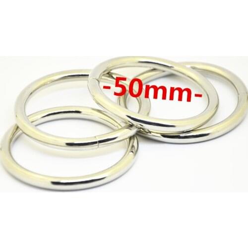 Wholesale 50mm/80mm silver big circle ring Connection metal shoes bags Belt Buckles DIY clothing accessories
