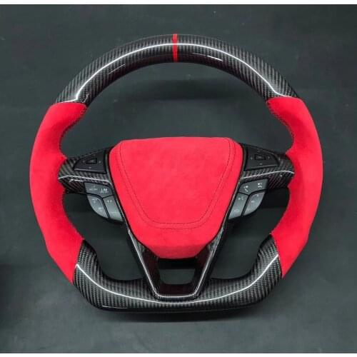 Cuatomized Carbon Fiber Steering Wheel Alcantara Replacement For Ford Fusion Mendeo 2013-2020