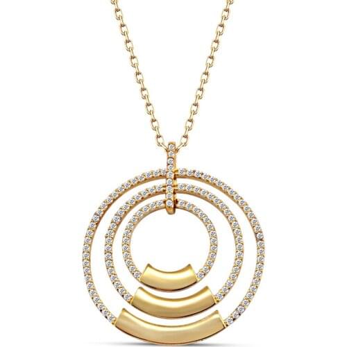 Name Post 3 Ring Silver Necklace DN185