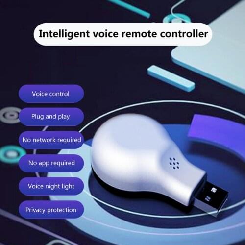 2 In1 Smart Home Appliance USB Smart Voice Remote Control TV Wireless Voice With Night Light AI Smart Remote For Air Conditioner
