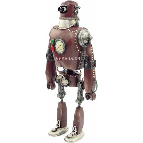 Retro iron, American punk, robot decoration, creative metal arts and crafts, living room, bookcase decoration