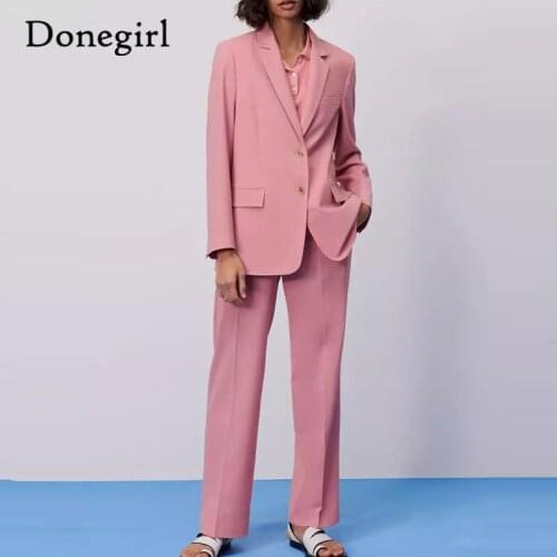 2021 za spring new womens all-match pocket decoration casual suit jacket + straight trousers professional suit office two piece