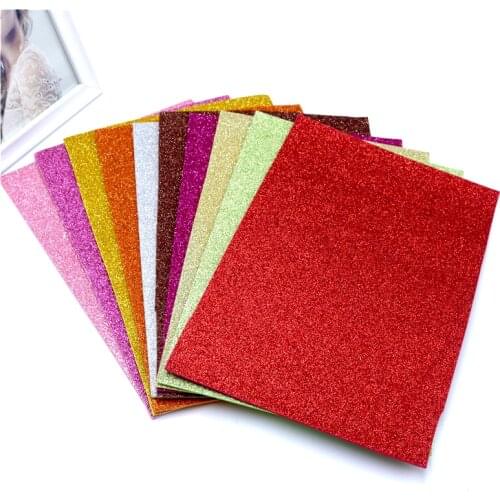 10Pcs/lot 20*30cm Sponge Paper Glitter Flash Handcraft EVA Foam Paper Sheets Kindergarten DIY Craft Paper Sheets Without Glue