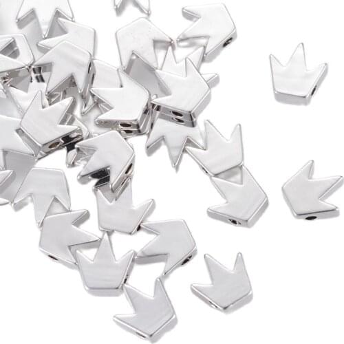 20Pcs Crown Shape Brass Beads Spacer Loose Beads Charms For DIY Handmade Bracelet Jewelry Making Accessries 8x8x3mm
