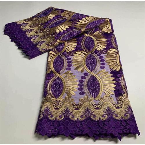 5 Yards Latest African Lace Fabric 2021 High Quality Embroidery French Tulle Lace Fabric For Wedding Party Dress! ZQF7781