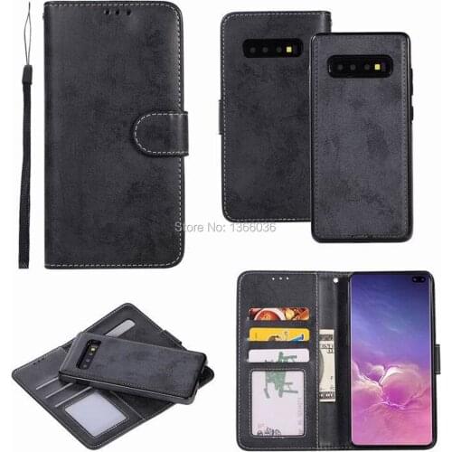 50pcs for iPhone 12 11 Pro XS Max X SE 6 8 7 Plus Case Retro Leather Wallet 2 in 1 Magnetic Detachable Flip Cases Cover Coque