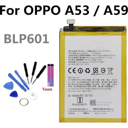BLP601 For OPPO A53 A53S A59 A59S A59M F1S 3075mAh lithium battery High capacit Mobile Accessories replacement