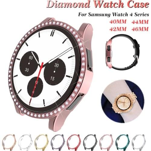 Diamond Watch Case for Samsung Galaxy Watch 4 Classic 42mm 46mm Luxurious Case for Galaxy Watch 4 40mm 44mm Accessories