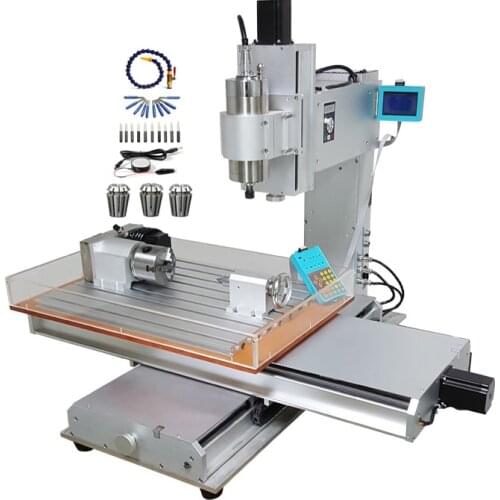 CNC Vertical Colom Type 4 Axis 1.5-2.2KW CNC 6040 Wood Carving Engraving Machine for Woodworking Russia Tax Free