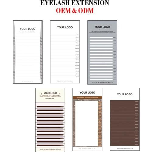 DeceMars Private label personal logo name eyelash extension ODM OEM random size customize lash extension with custom brand name