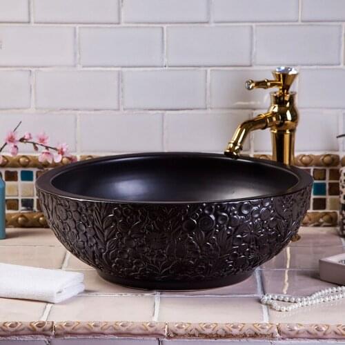 China Artistic Handmade Art wash basin Ceramic Counter Top Wash Basin Bathroom Sinks hand wash basin sink bathroom sinks
