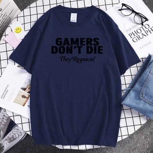 2021 summer GAMERS DON'T DIE printed T-shirt Retro Loose high quality casual mens T-shirts brand clothing Novelty top tees