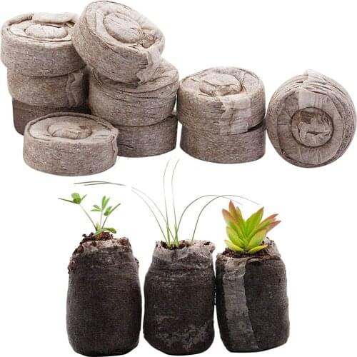 120PCS 30mm Jiffy Peat Pellets Seedling Soil Block Seeds Starter Professional Fertilizer Compressed Nutrient Block For Garden