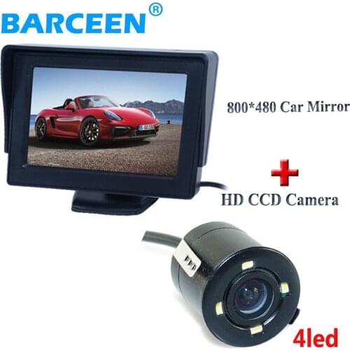 HD CCD car backup camera+4.3" 800*480 LCD display car parking monitor for different cars such as for Ford for Ford for Kia ect