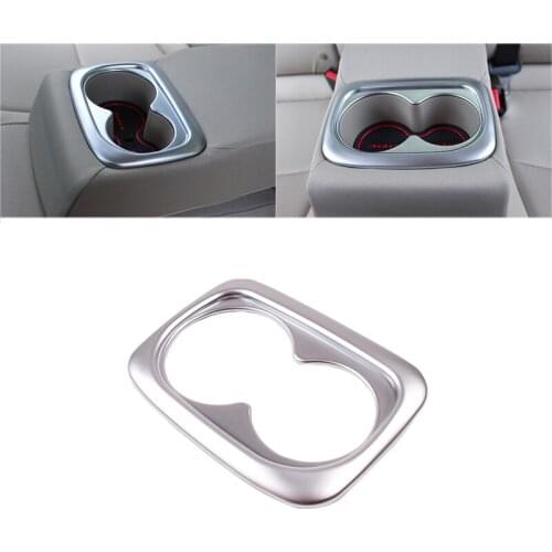 JEAZEA ABS Chrome Water Cup Drink Holder Decorative Trim Frame Cover Molding for Honda Civic 2016 2017 Car Styling