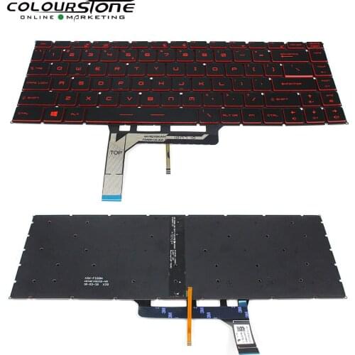 US Laptop Keyboard For MSI GS65 GS65VR MS-16Q1 GF63 8RC 8RD MS-16R1 MS-16R4 Series English Keyboard Black/Silver With Backlit