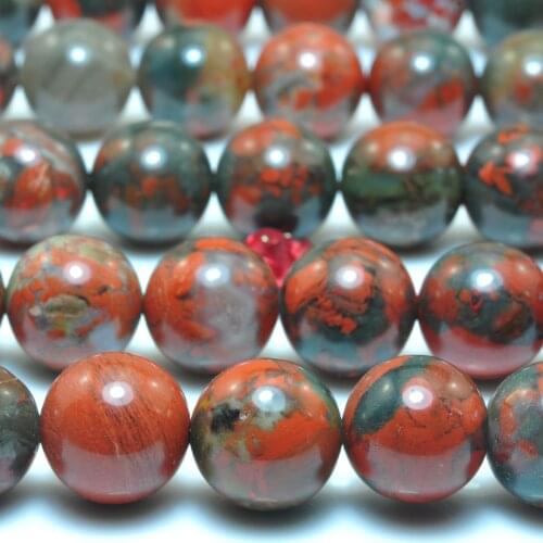 Natural Fire Poppy Jasper Smooth Round Loose Beads Wholesale Gemstone Semi Precious Stone Bracelet Necklace Diy Jewelry Making