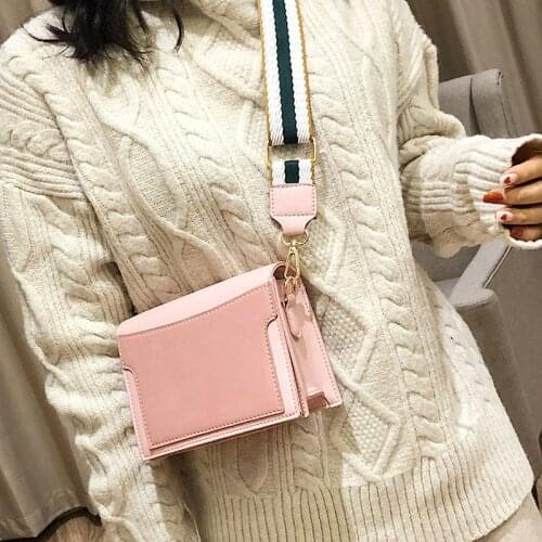 New Frosted Light Cooked Wide Shoulder Strap Handbags Women Shoulder Messenger Bag Beach Shopping Small Square Bag handbags