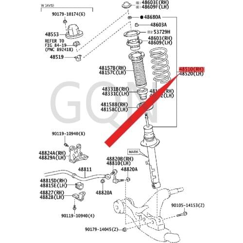 Right front shock absorber assembly 2015-Toy ota CRO WN Front shock absorber Front fork shock absorber rear fork