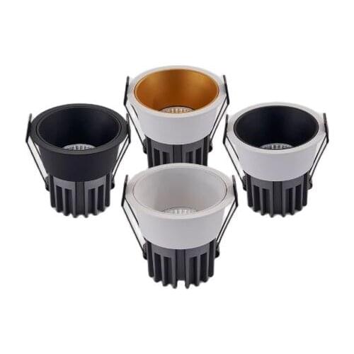 Dimmable Recessed Anti Glare COB LED Downlights 7W9W/12W/15W LED Ceiling Spot Lights AC85~265V Background Lamps Indoor Lighting