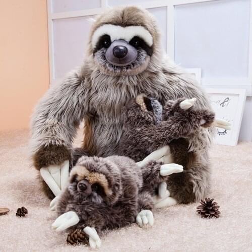 Lifelike Sloth Baby Doll PlushToys Stuffed Dolls Kids Toys Cute Doll Girlfriend Best Gifts Juguetes Children Plush Toys BK50MR