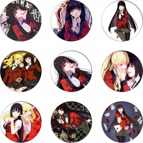 Japan Anime Kakegurui Yumeko Jabami Cosplay Badge Brooch Pins Cartoon Collection Breastpin Badges for Backpacks Icon