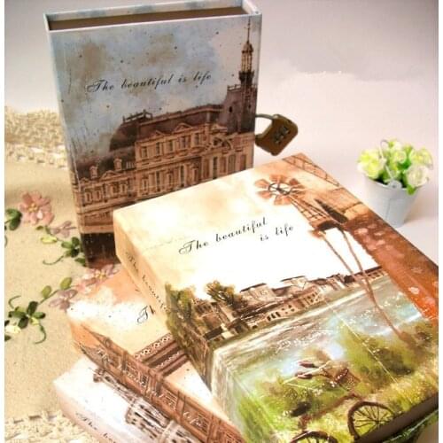 Jingu Retro Fresh and Locked Diary Private Secret Student Boxed Password Notebook Hardcover Hardcover Copy Notepad
