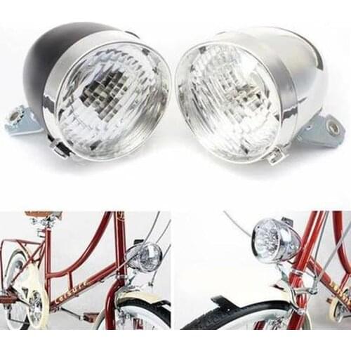 1PC Retro 3 LED MTB Bicycle Light Waterproof Bike Head Light Front Lamp Road Flashlight Bracket Mountain Cycling Accessories