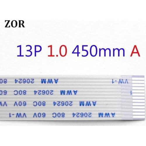 1pcs/lot 13pin New FFC FPC flat flexible cable 1.0mm pitch 13 pin A Forward Length 450mm Width 14mm 13p Ribbon Flex Cable