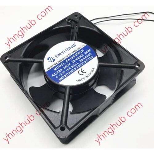 SNSHENG SA12038B2H Server Cooling Fan AC 220V 20W 120x120x38mm 2-Wire