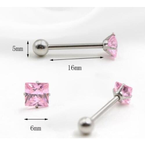 2 pcs Zircon stainless steel Small Round Tragus Cartilage Tower Helix Earring Body Piercing Jewelry