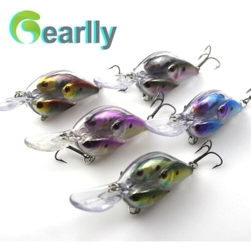 5 Pieces/Lot Gearlly CB008 Quality 95mm 18g Artificial Crank Hard Wobblers Fishing Lure Fishing Bait With Feather 4#VMC Hooks