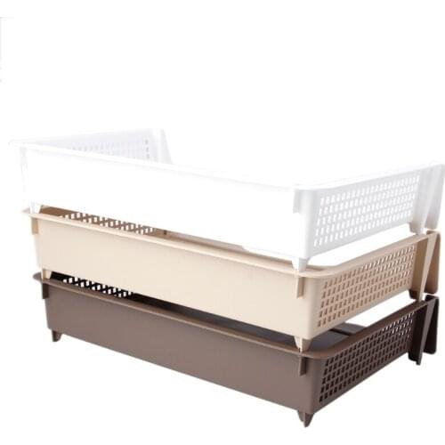 A4 Paper Superimposed Desktop Files Storage Rack Box Plastic Letter Tray Office