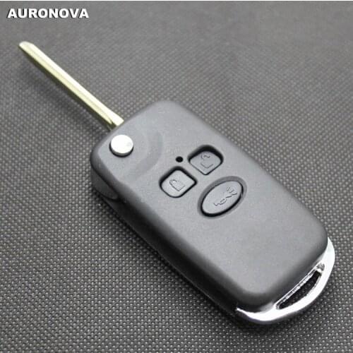 AURONOVA New Upgrade Flip Folding Key Shell for Toyota Corolla 3 Buttons Modified Remote Car Key Case