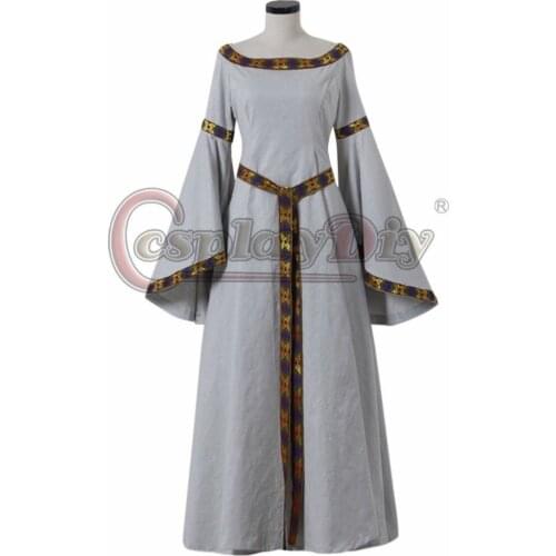 CosplaydiyVintage Medieval Central Europe Dress Adult Women Cosplay Costume Halloween Dress L320