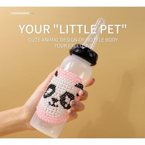 Ddlg bottle abdl Pacifier stick drill cartoon animal cute 600ml adult baby Free Creative Frosted Water Bottle nipple pp material