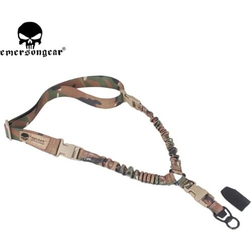 EMERSONGEAR Tactical Gun Sling LQE One Point Sling with Mash Hook Rifle Sling Multicam ACU Black EM8489