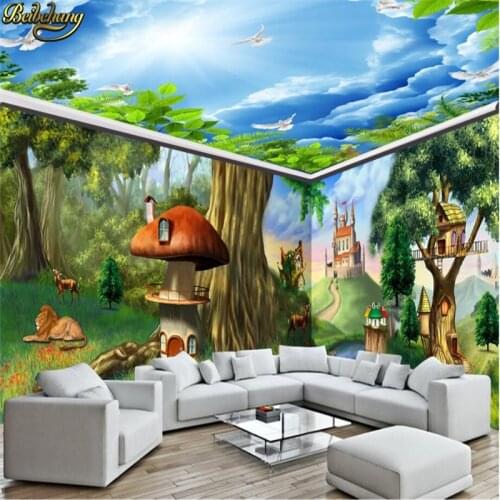 Beibehang Fantasy fairy tale forest full house photo wall mural wallpaper for walls 3 d landscape Childrens room 3D wall paper