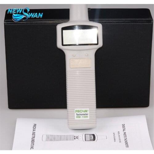 RM-1500 Digital Tachometer (10.00 to 99,999 RPM)m/min,ft/min Photoelectric Tachometer