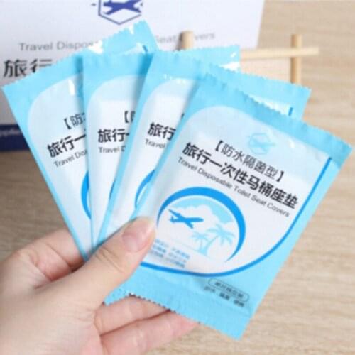 Hot Sale 50PCs Disposable Waterproof Toilet Seat Cover Mat Toilet Paper Pad For Travel Outdoor Camping Bathroom Tools